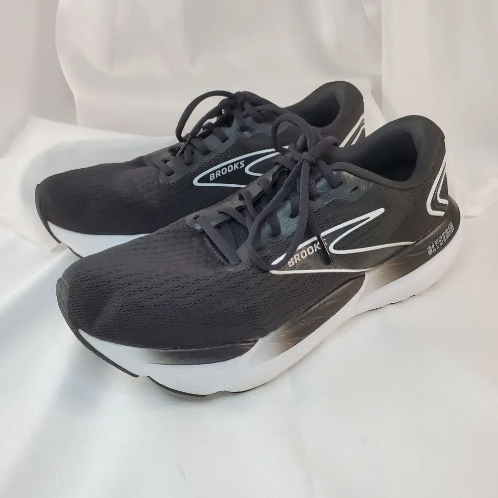 Brooks Glycerin 21 womans Running Shoes 11.5 B Cushion Neutral Black & White